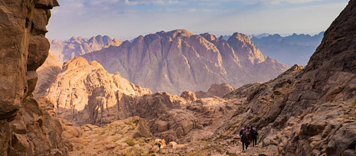 View from Mount Sinai. Egypt.